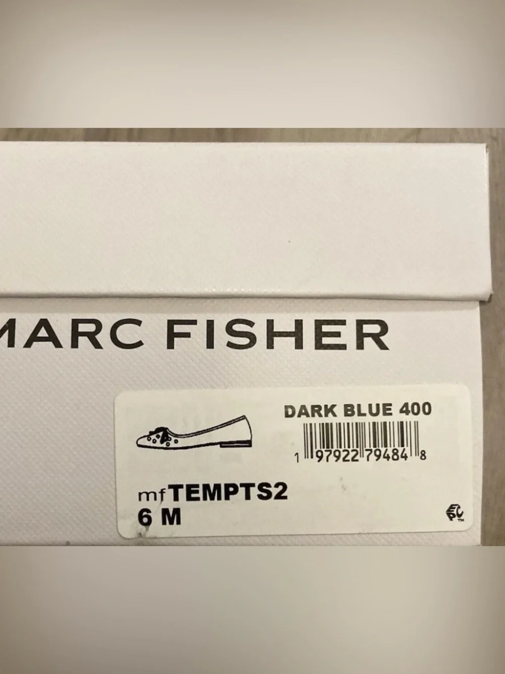 Marc Fisher Navy Velvet Studded Ballet Flats